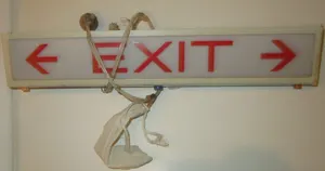 AIRCRAFT EXIT LIGHT DOUBLE SIDED BOEING AIRCRAFT GRIMES P/N 10-1076-55B